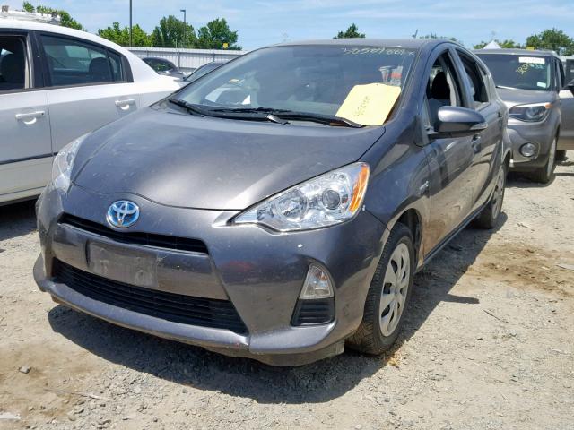 JTDKDTB38E1069767 - 2014 TOYOTA PRIUS C GRAY photo 2