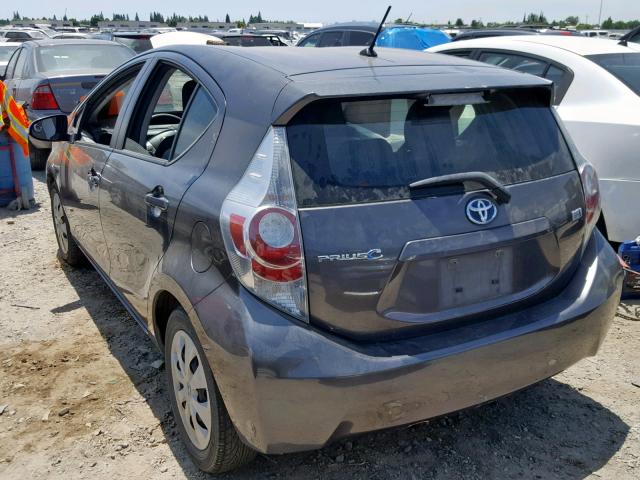 JTDKDTB38E1069767 - 2014 TOYOTA PRIUS C GRAY photo 3