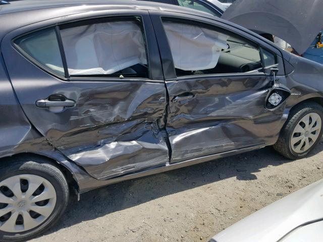 JTDKDTB38E1069767 - 2014 TOYOTA PRIUS C GRAY photo 9