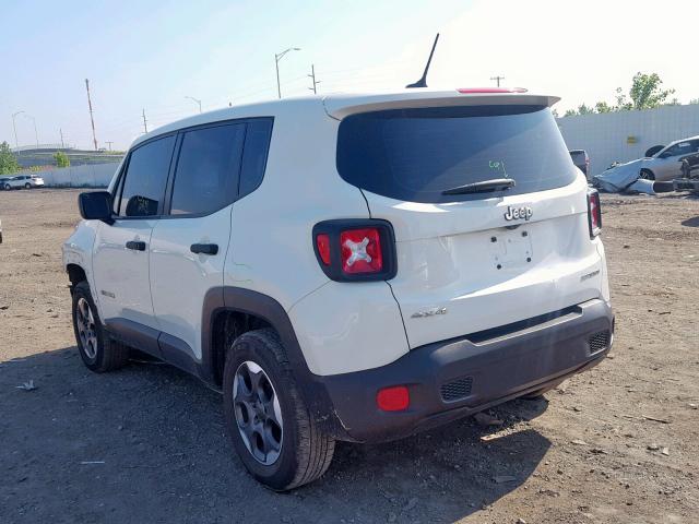 ZACCJBAH0FPB61958 - 2015 JEEP RENEGADE S WHITE photo 3