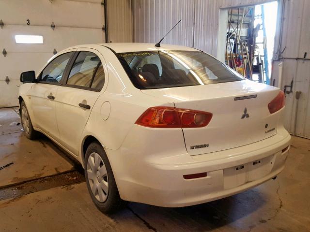 JA3AU16U48U016455 - 2008 MITSUBISHI LANCER DE WHITE photo 3