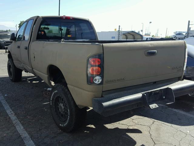 1D7KS28C46J235801 - 2006 DODGE RAM 2500 S TAN photo 3