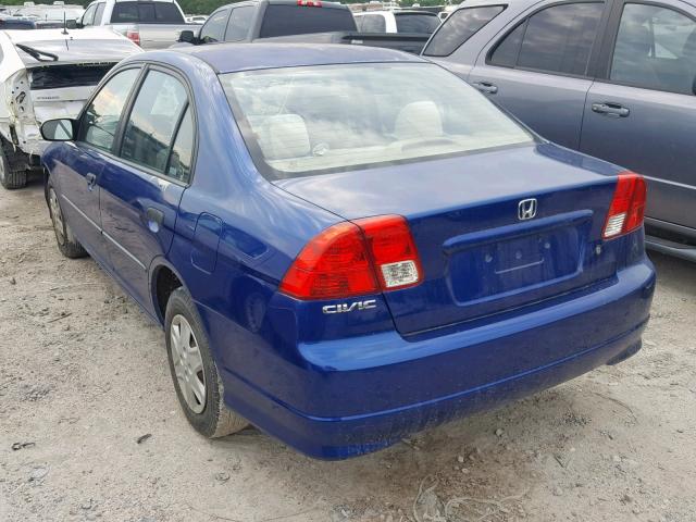 2HGES16364H634732 - 2004 HONDA CIVIC DX V BLUE photo 3