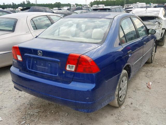 2HGES16364H634732 - 2004 HONDA CIVIC DX V BLUE photo 4