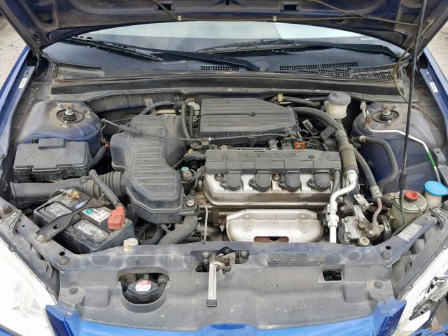 2HGES16364H634732 - 2004 HONDA CIVIC DX V BLUE photo 7