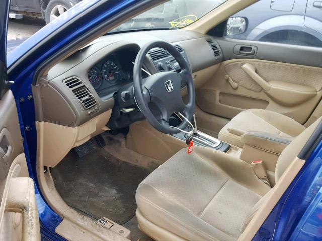 2HGES16364H634732 - 2004 HONDA CIVIC DX V BLUE photo 9