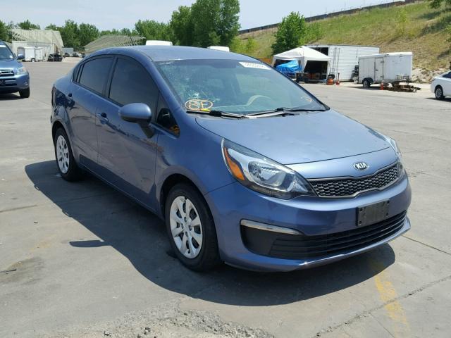 KNADM4A31G6578585 - 2016 KIA RIO LX BLUE photo 1