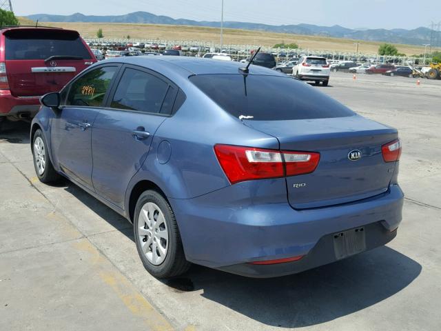 KNADM4A31G6578585 - 2016 KIA RIO LX BLUE photo 3