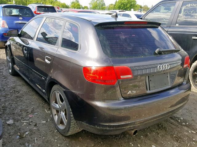 WAUHF68P78A132648 - 2008 AUDI A3 2.0 GRAY photo 3