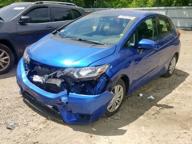 JHMGK5H58HS015771 - 2017 HONDA FIT LX BLUE photo 2