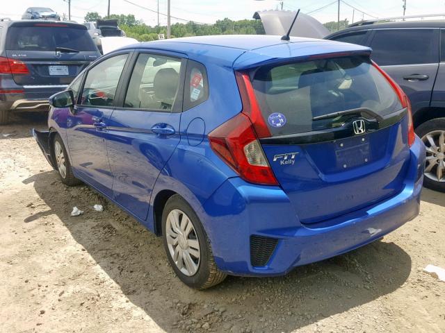 JHMGK5H58HS015771 - 2017 HONDA FIT LX BLUE photo 3