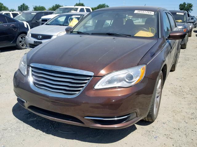 1C3CCBBB3DN676907 - 2013 CHRYSLER 200 TOURIN MAROON photo 2