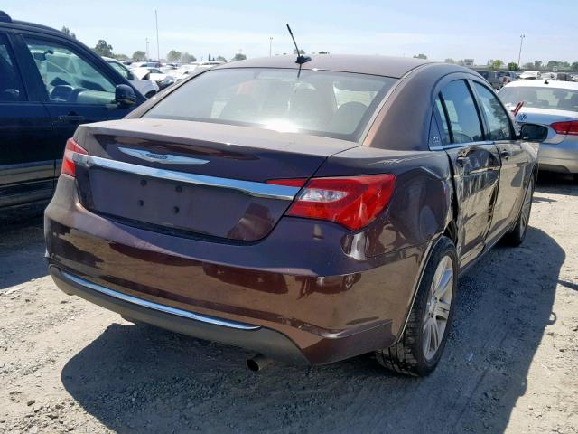 1C3CCBBB3DN676907 - 2013 CHRYSLER 200 TOURIN MAROON photo 4