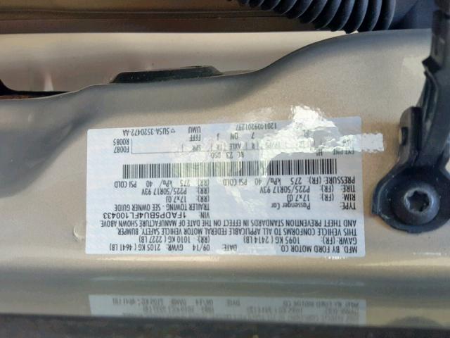 1FADP5BU4FL100433 - 2015 FORD C-MAX SEL GOLD photo 10