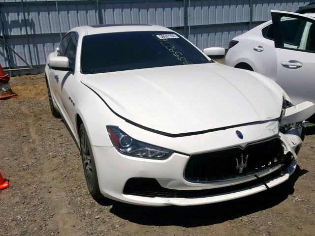 ZAM57XSA9E1091573 - 2014 MASERATI GHIBLI WHITE photo 1