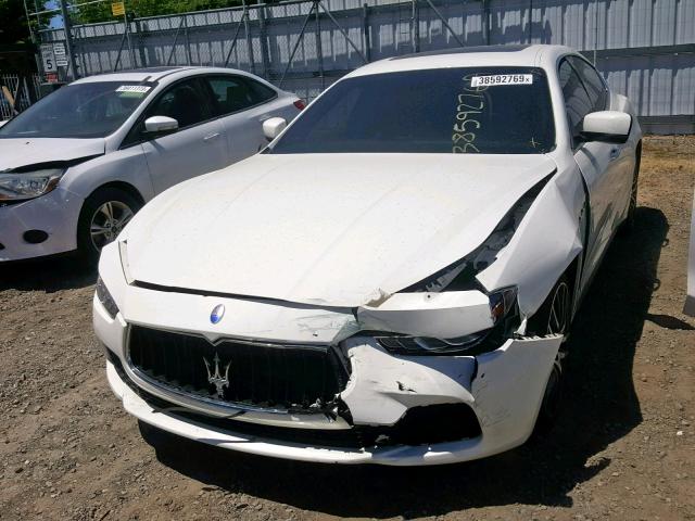 ZAM57XSA9E1091573 - 2014 MASERATI GHIBLI WHITE photo 2