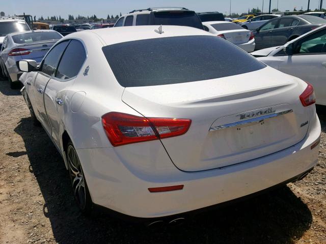 ZAM57XSA9E1091573 - 2014 MASERATI GHIBLI WHITE photo 3