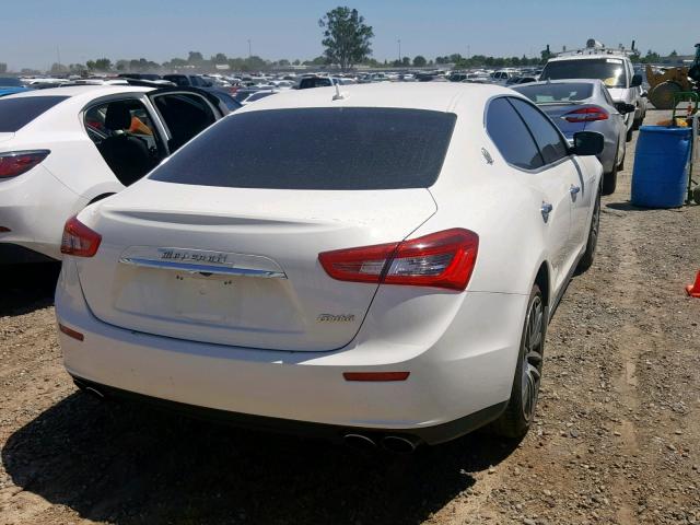 ZAM57XSA9E1091573 - 2014 MASERATI GHIBLI WHITE photo 4