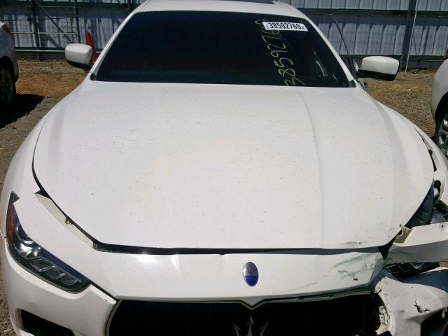 ZAM57XSA9E1091573 - 2014 MASERATI GHIBLI WHITE photo 7