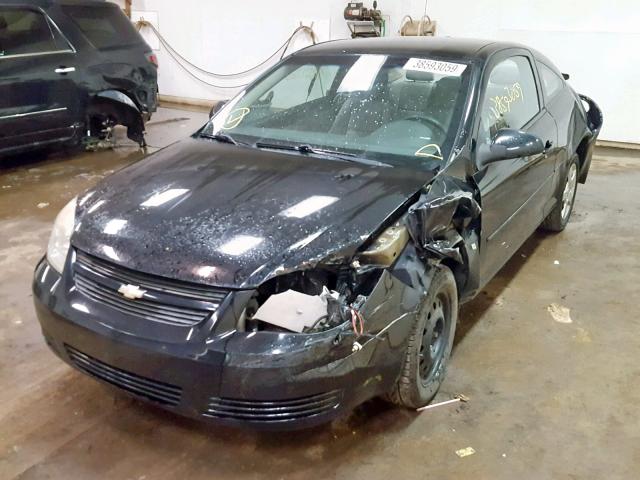 1G1AL18F387125452 - 2008 CHEVROLET COBALT LT BLACK photo 2