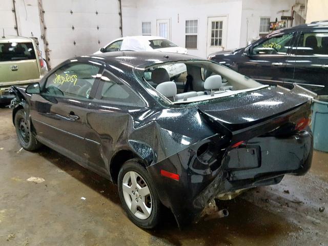 1G1AL18F387125452 - 2008 CHEVROLET COBALT LT BLACK photo 3