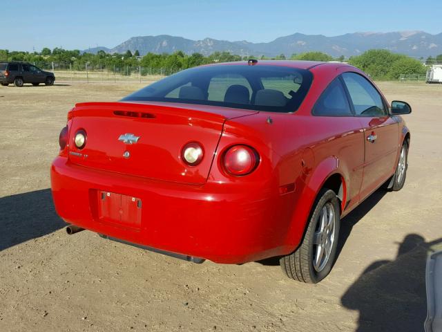 1G1AL18H097192321 - 2009 CHEVROLET COBALT LT RED photo 4