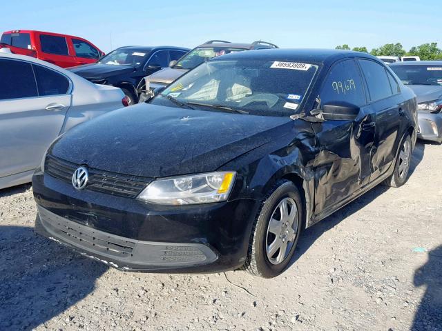 3VW2K7AJ5DM257853 - 2013 VOLKSWAGEN JETTA BASE BLACK photo 2