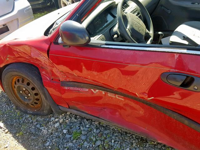 1HGEG8548SL061644 - 1995 HONDA CIVIC DX RED photo 9