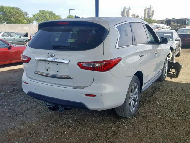 5N1AL0MN8DC307899 - 2013 INFINITI JX35 WHITE photo 4