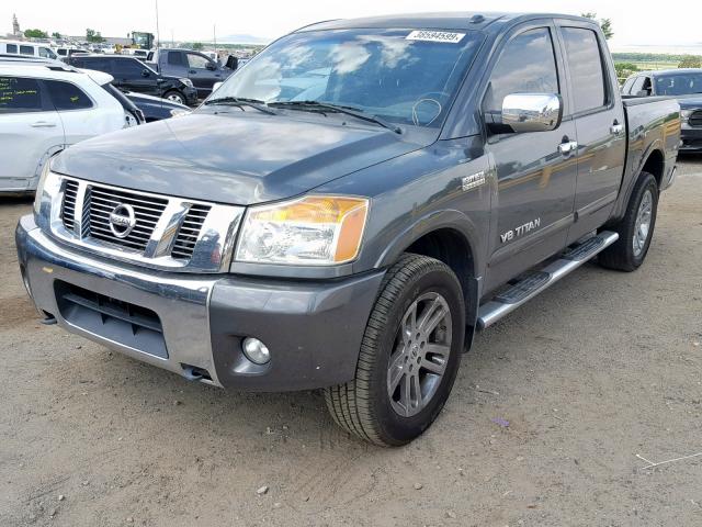 1N6AA0EC2BN322047 - 2011 NISSAN TITAN S CHARCOAL photo 2