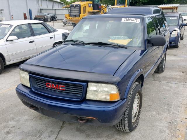 1GTDT19WX18231397 - 2001 GMC SONOMA BLUE photo 2