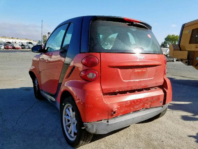 WMEEJ31X68K099750 - 2008 SMART CAR RED photo 3