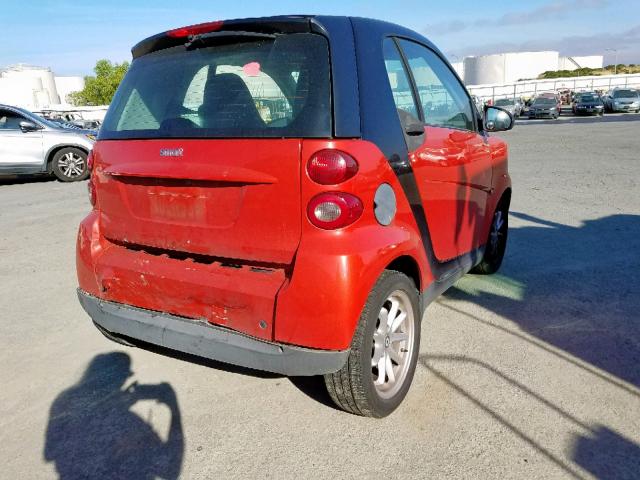 WMEEJ31X68K099750 - 2008 SMART CAR RED photo 4