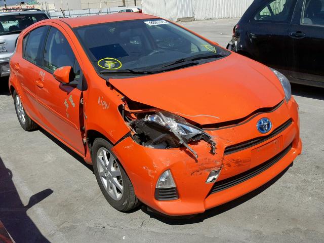 JTDKDTB32D1033507 - 2013 TOYOTA PRIUS C ORANGE photo 1