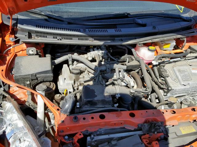 JTDKDTB32D1033507 - 2013 TOYOTA PRIUS C ORANGE photo 7