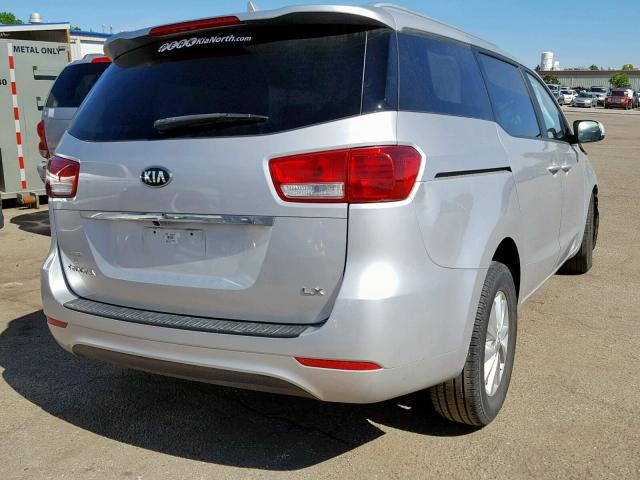 KNDMB5C10G6144412 - 2016 KIA SEDONA LX WHITE photo 4