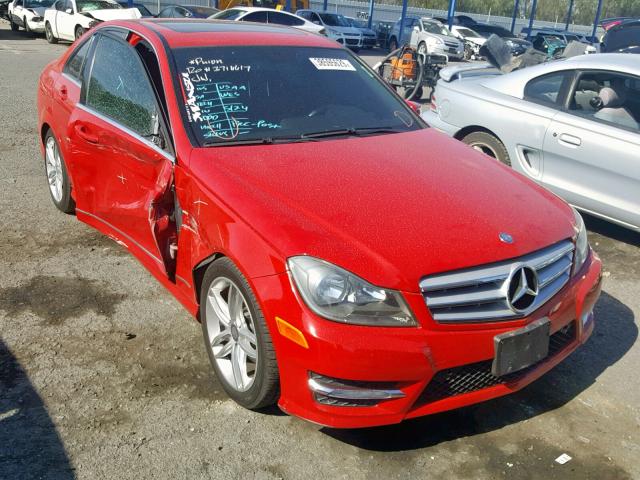 WDDGF4HB1CR200403 - 2012 MERCEDES-BENZ C 250 RED photo 1