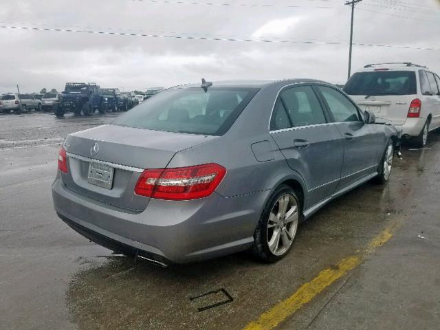 WDDHF5KB9DA772614 - 2013 MERCEDES-BENZ E 350 GRAY photo 4