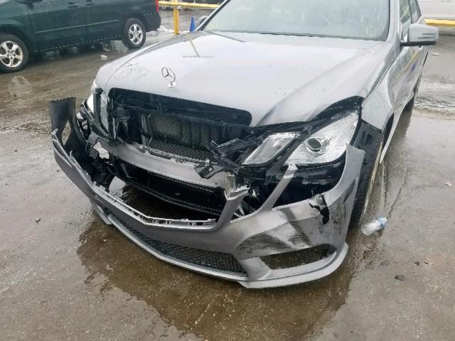 WDDHF5KB9DA772614 - 2013 MERCEDES-BENZ E 350 GRAY photo 9