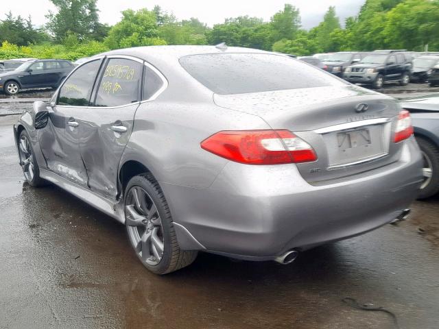 JN1AY1AR3BM570590 - 2011 INFINITI M56 X GRAY photo 3