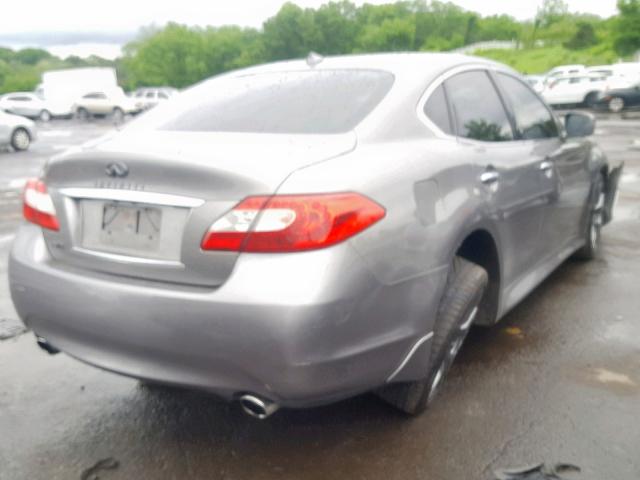 JN1AY1AR3BM570590 - 2011 INFINITI M56 X GRAY photo 4