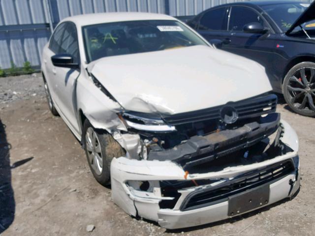 3VW2K7AJ2DM280474 - 2013 VOLKSWAGEN JETTA BASE WHITE photo 1