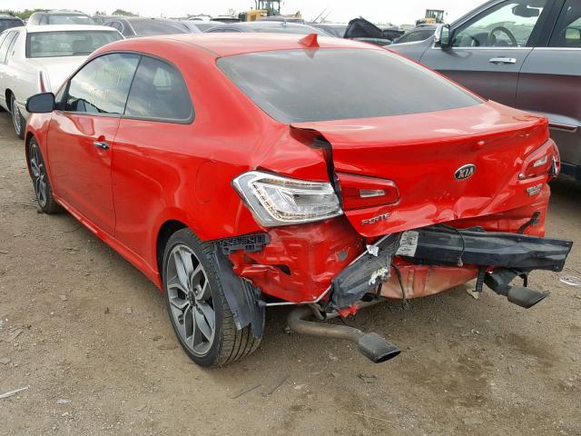 KNAFZ6A31F5377778 - 2015 KIA FORTE SX RED photo 3