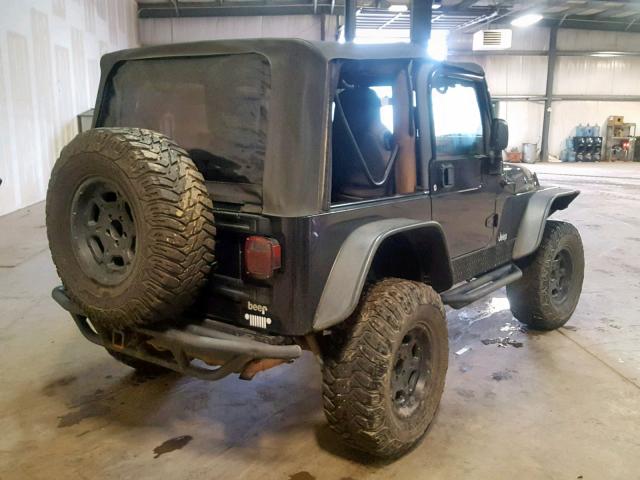 1J4FA291X6P715294 - 2006 JEEP WRANGLER / BLACK photo 4