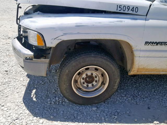 3B6KC26Z21M286647 - 2001 DODGE RAM 2500 WHITE photo 9