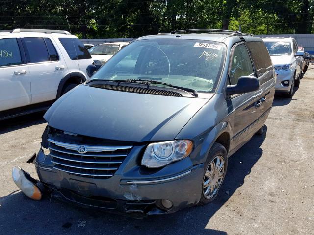 2A8GP64L37R359143 - 2007 CHRYSLER TOWN & COU TURQUOISE photo 2