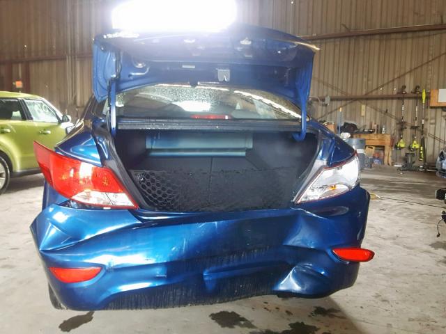 KMHCT4AE7GU051273 - 2016 HYUNDAI ACCENT SE BLUE photo 9