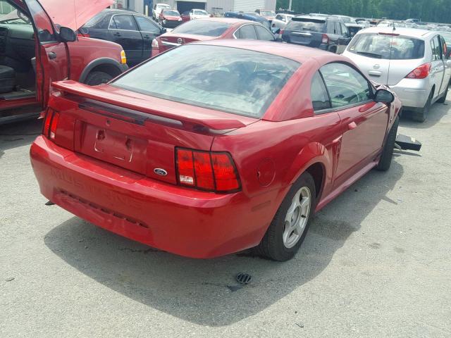 1FAFP40462F187539 - 2002 FORD MUSTANG RED photo 4