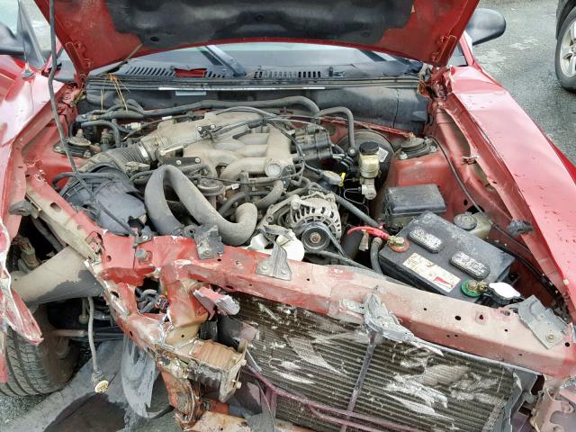 1FAFP40462F187539 - 2002 FORD MUSTANG RED photo 7