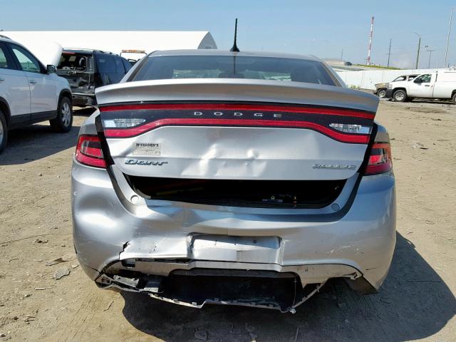 1C3CDFBB7FD301146 - 2015 DODGE DART SXT GRAY photo 9